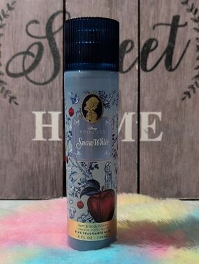 Bath & Body Works Snow White Fragrance Mist – Light Blue & Navy with Red Accents